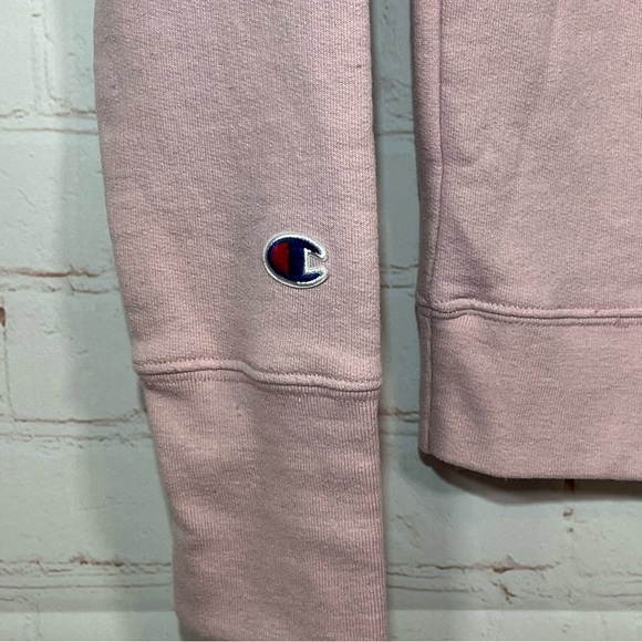 Champion Sweatshirt Womens XS Purple Crew Neck Long Sleeve Embroidered - Picture 7 of 8
